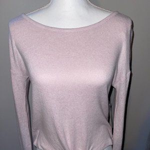Crave Fame Juniors'‎ Cozy Tie-Front Top Pink Size Small